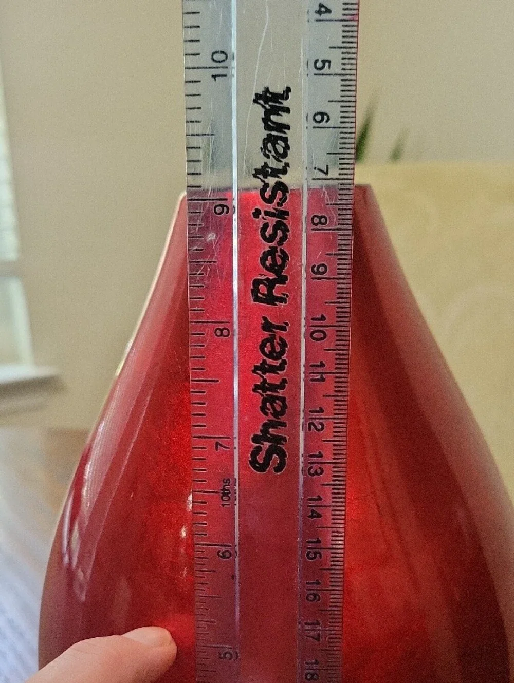 Crate&Barrel Shiny Red Teardrop Vase